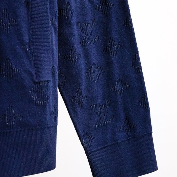 Louis Vuitton Navy LVSE Drop Needle Monogram Bomber Jacket - Picture 7 of 14